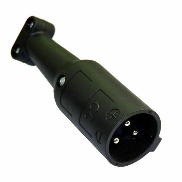 Club Car Round Golf Cart Charger Plug 48V Powerdrive 3 pin Connector NEW - $13.99