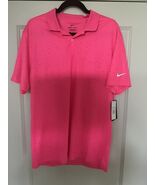 Nike Victory Micro Print Pink Golf Polo Shirt CU9843-639 Men&#39;s Size Medium - $49.99