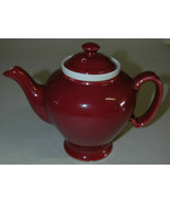 Vintage McCormick Tea Teapot In Maroon Red Baltimore USA With Infuser - £31.69 GBP
