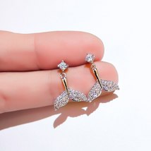 Rring fashion concise style stud earrings for women gold color whale s tail fish animal thumb200