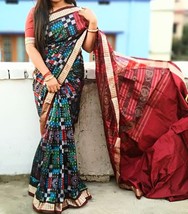 sambalpuri Odisha mix silk pasapali silk saree baliworad saree Durgapuja... - $399.00