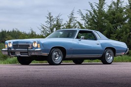 1973 Chevrolet Monte Carlo blue | 24x36 inch POSTER | vintage classic car - £16.17 GBP