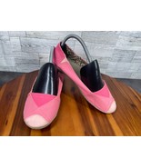Crocs Ballet Flats Women 8M Angeline Concrete Shoes Pink Canvas Comfort ... - $37.78 CAD