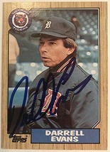 Darrell Evans Signed Autographed 1987 Topps Baseball Card - Detroit Tigers - £6.19 GBP