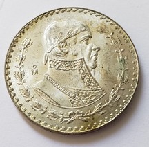 Mexico Silver Peso (Morelos) Coin 1957 KM#459  circulated - £8.72 GBP