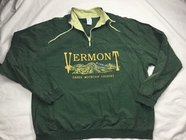 Pullover SHIRT - MEN&#39;S LARGE XL - VERMONT - GREEN Prairie MOUNTAIN STATE - $24.72