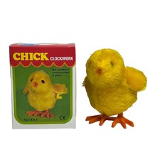 Vintage Chick Clockwork Fuzzy Yellow Wind-Up Chick Hong Kong - £9.57 GBP