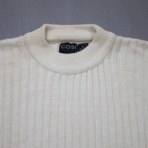 Vintage Cosi Women&#39;s Mock Neck Ribbed Knit Sweater Size Small Cream - £14.64 GBP
