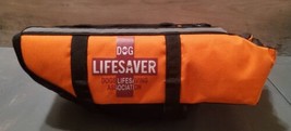 L.D. Dog Lifesaver Jacket Orange Black Small/Med Leash Hook 10&#39;&#39;x4.5&#39;&#39; R... - $16.70