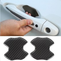 2PCS Universal Carbon Fiber Anti Scratch Badge Door Handle Bowl Cover Trim - £9.61 GBP