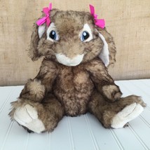 Hop Bunny Rabbit Plush 12&quot; Sitting Giggles w/ Bows Build a Bear Workshop Easter - £15.46 GBP