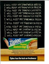 1993 Ziploc Magazine Print Ad Gripper Zipper Pleated Sandwich Bags Adver... - £11.45 GBP