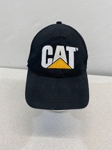 Caterpillar Cat Equipment Embroidered Logo Trucker Hat Black Hook &amp; Loop Cap - £10.99 GBP