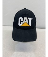 Caterpillar Cat Equipment Embroidered Logo Trucker Hat Black Hook &amp; Loop... - £10.81 GBP