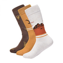 Yellowstone Dutton Ranch Sunset Crew Socks 3-Pair Box Set Multi-Color - £15.95 GBP
