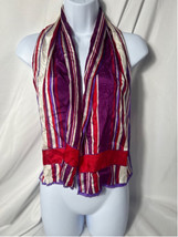 Oscar de la Renta Vintage Silk Scarf Red Purple - $51.73