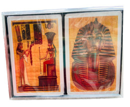 Egyptian Pharoh Pyramid Vintage Playing Cards: Emperor King Queen &amp; Mural - £11.55 GBP