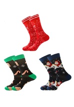 3 Pairs Christmas Holiday Printed Soft Cotton Socks Set, Good as Xmas Gift - £43.26 GBP