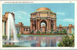 Palace of Fine Arts San Francisco California Linen Postcard 1938 - £11.51 GBP