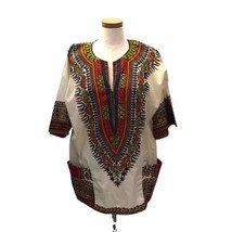 Vintage Boho Hippie Modesto Garments Kingston Jamaica Tunic Top Pockets ... - $23.17