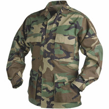 Cold Weather Starched Woodland Bdu SMALL-SHORT Jacket Top Airsoft Coat - £21.30 GBP