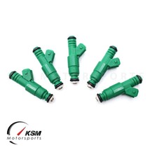 Set of 5 440cc Green Giant Fuel Injectors fit Bosch 42lb Volvo Turbo 0280155968 - £117.49 GBP