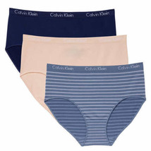Calvin Klein Ladies Supersoft Brief M, Pack of 3, Color: Gray Stripe/Pin... - £23.66 GBP