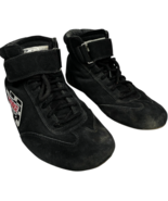 Men&#39;s G-Force Racing Gear RaceGrip Mid-Top Racing Shoes Black Leather si... - $53.51