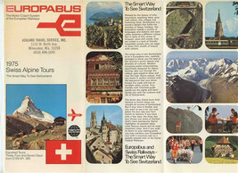 Europabus 1975 Swiss Alpine Tours Motor Coach &amp; Railways Brochure  - £13.77 GBP