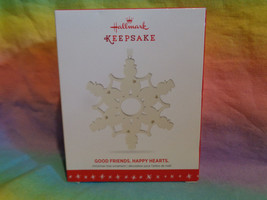 Hallmark Keepsake 2016 Good Friends Happy Hearts Holiday Snowflake Ornament - £3.15 GBP