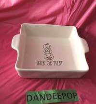 Rae Dunn White Trick Or Treat Halloween Square Baking Dish Artisan Collection - $44.54