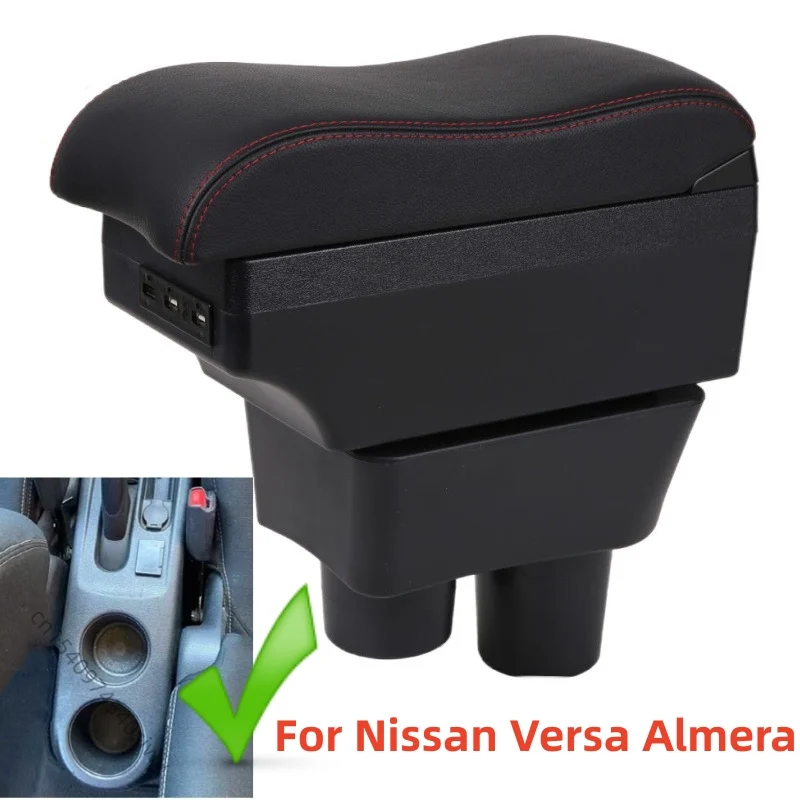 Armrest Box for Nissan Almera for Nissan Versa Rotatable Car Armrest Storage Box - £25.12 GBP+