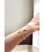 14K Solid Gold Bangle-Gold Snake Bangle-Delicate Snake Bracelet - $918.00+