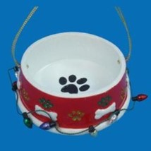 Resin DOG BOWL DOG DISH Christmas Tree Ornament...Reduced Price - £3.97 GBP