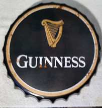 Guinness Black Harp Bottle Cap Sign - £11.57 GBP