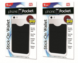 Phone Pocket *4 PACK* Smart Phone Stick-on Wallet with RFID blocking technology - £7.90 GBP
