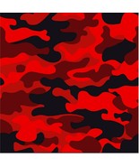 Black & Red Camo wrap vinyl MATTE LAMINATED 12"x12" - $9.41