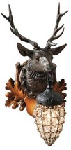 Wall Sconce MOUNTAIN Lodge Regal Stag Deer Globe Left-Facing Left 1-Light - £437.64 GBP