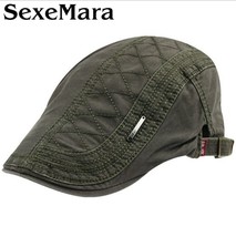 Male Spring Summer Outdoors Pure Cotton Peaked Cap Men Casual Flat Beret Hats Wo - £151.84 GBP