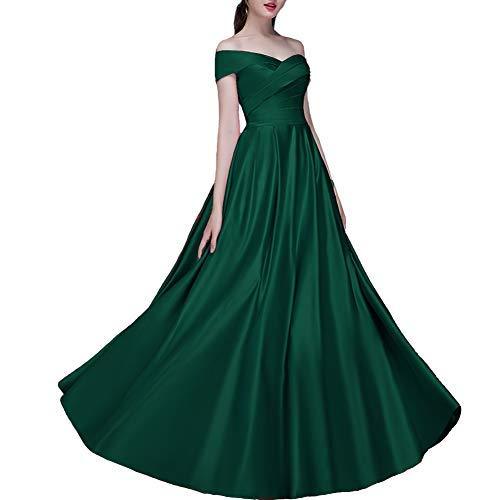 18w formal dress Plus Size Pleats Off The Shoulder Long Corset Prom Evening Dress Hunter US  18W