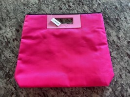 Clinique Limited Edition Hot Pink Shopper Tote Bag Cut Out Handles - $11.63