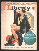 Liberty 10/31/1936-Halloween pin-up girl-pulp thrills-NY crime barons-Capture... - £26.77 GBP