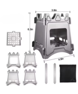 Compact Folding Stainless Steel Wood Burning Camping Stove - $35.99