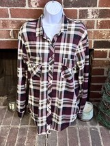 Soft &amp; adorable Eden &amp; Olivia plaid maternity size 1X blouse - $17.75