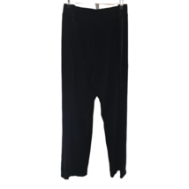 Susan Graver Velvet Pants 2X Stretch Wide Waistband Solid Black Holidays... - £23.88 GBP