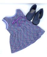 American Girl Sparkly Blue, Purple and Pink Dress, Purple Headband, Blue... - £18.67 GBP