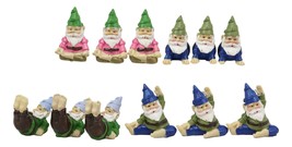 Whimsical Fairy Garden Multi Pose Yoga Gnome Small Miniature Figurines S... - $30.99