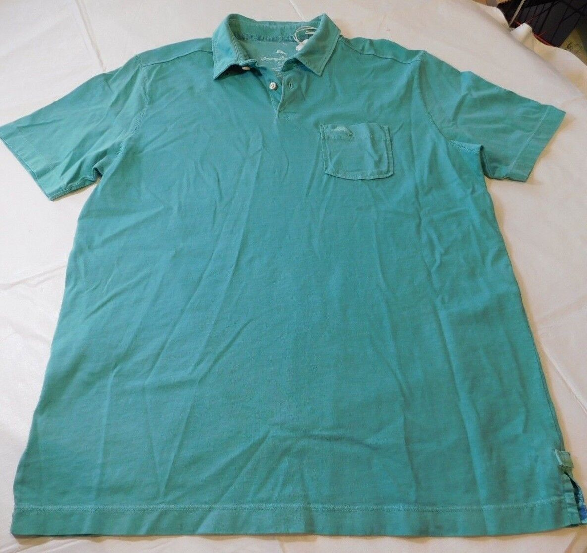Tommy Bahama Mens Short Sleeve Polo Shirt S Bahama Reef Polo 15651 Frosted Jade - $46.32