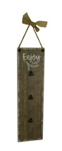 Rustic Wood Enjoy Life Vertical Hanging Memo Board with 3 Clips - £14.77 GBP