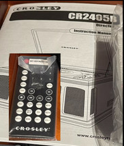 CROSLEY Remote &amp; Manual For Director  Record/Tape CD Recorder CR2405B - $24.38